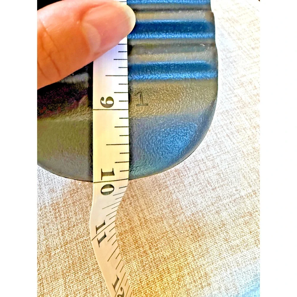YS-01 Black Comfort Slides Chunky Platform Open Toe Sandals Mens Size 6 NEW